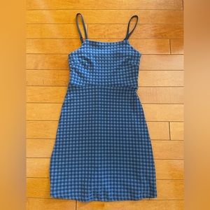 Urban Outfitters Blue Check Stretch 90's Dress